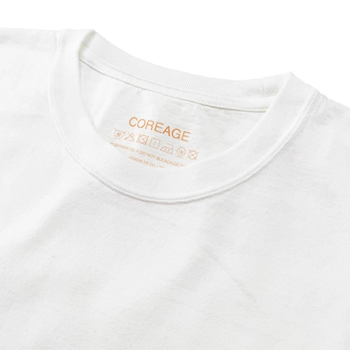 COREAGE 14番手 S/S TEE 襟元