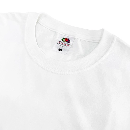 FRUIT OF THE LOOM 4.8oz USAコットンショートスリーブTシャツ 襟元